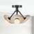 Dahlia 13-in Urban Bronze/Alabaster LED Semi Flush Mount