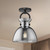 Waldo 9-in Matte Black/Smoked 1 Light Semi Flush Mount