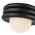 Harvey 12-in Matte Black Socket Semi-Flush Mount