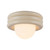 Harvey 12-in Pearl White Socket Semi-Flush Mount