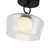 Leota 8-in Matte Black/Clear Glass LED Semi-Flush Mount