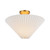 Bridgette 16-in Brushed Gold/Folded White Socket Semi-Flush Mount