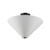 Bridgette 16-in Matte Black/White Linen Socket Semi-Flush Mount