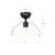 Jude 12-in Clear Glass/Matte Black 1 Light Semi Flush Mount