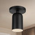 Nola 4-in Black 1 Light Semi-Flush