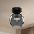 Arcadia 6-in Black/Smoked 1 Light Semi Flush Mount
