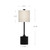 Issa 26-in White/Ivory Linen 1 Light Table Lamp