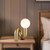 Sadie 6-in Brushed Gold Socket Table Lamp