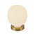 Cherise 7-in Brushed Gold/Glossy Ribbed Opal Glass Socket Table Lamp