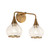 Hazel 17-in Aged Gold/Clear Glass 2 Lights Vanity