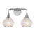 Hazel 17-in Chrome/Clear Glass 2 Lights Vanity
