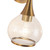 Hazel 26-in Aged Gold/Clear Glass 3 Lights Vanity