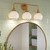 Hazel 26-in Aged Gold/Opal Matte Glass 3 Lights Vanity