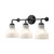 Westlake 22-in Glossy Opal Glass/Matte Black 3 Lights Vanity
