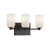 Nola 18-in Black/Glossy Opal Glass Socket Vanity Light