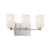 Nola 18-in Chrome/Glossy Opal Glass Socket Vanity Light