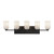 Nola 32-in Black/Glossy Opal Glass 5 Lights Vanity