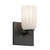 Nola 4-in Black/Glossy Opal Glass 1 Light Wall Sconce