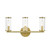 Revolve Clear Glass/Natural Brass 3 Lights Wall/Vanity