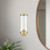 Revolve Ii Clear Glass/Natural Brass 1 Light Wall/Vanity