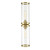 Revolve Ii Clear Glass/Natural Brass 2 Lights Wall/Vanity