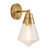 Willard 6-in Vintage Brass/Prismatic Glass 1 Light Wall/Vanity