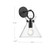 Emerson 9-in Matte Black/Clear Glass 1 Light Wall/Vanity