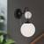 Celia 6-in Matte Black/Opal Glass 1 Light Wall/Vanity