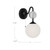 Celia 6-in Matte Black/Opal Glass 1 Light Wall/Vanity