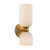 Nelly 12-in Brushed Gold/Glossy Ribbed Opal Glass Socket Wall/Vanity Light