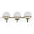 Alba 24-in Aged Brass/Opal Glass 3 Lights Wall Vanity