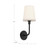 Plisse 7-in Matte Black/Opal Matte Glass 1 Light Wall/Vanity