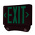 Nora NEX-730-LED/GB LED Exit and Emergency Combination with Adjustable Heads, Green Letters / Black Housing