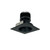 Nora NIO-4SNDCCDXBB/HL 4 inch Iolite LED Square Reflector with Round Aperture, 1500lm/2000lm/2500lm (varies by housing), Comfort Dim, Black Reflector / Black Flange