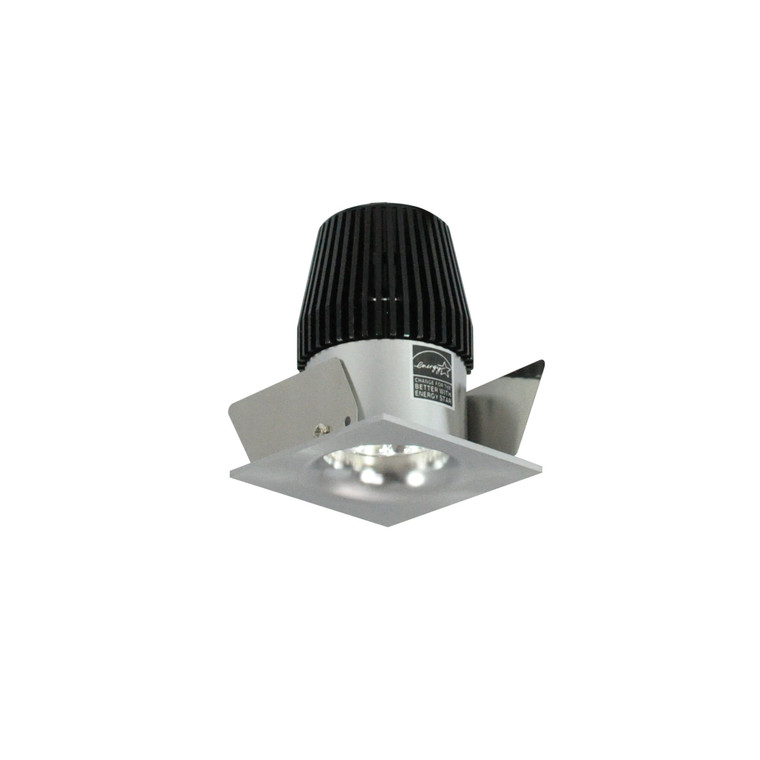 Nora NIOB-1SNB35XNN 1 inch Iolite LED BWF Square Bullnose, 600lm, 3500K, Natural Metal Reflector / Natural Metal Flange