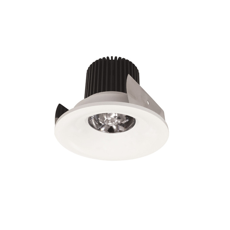 Nora NIOB-2RNB30QWW 2 inch Iolite LED Round Bullnose, 10-Degree Optic, 850lm / 12W, 3000K, White Finish