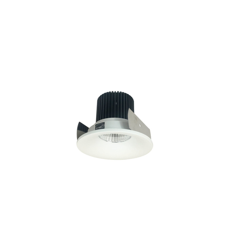 Nora NIOB-2RNBCDXMPW 2 inch Iolite LED Round Bullnose, 800lm / 14W, Comfort Dim, Matte Powder White Finish