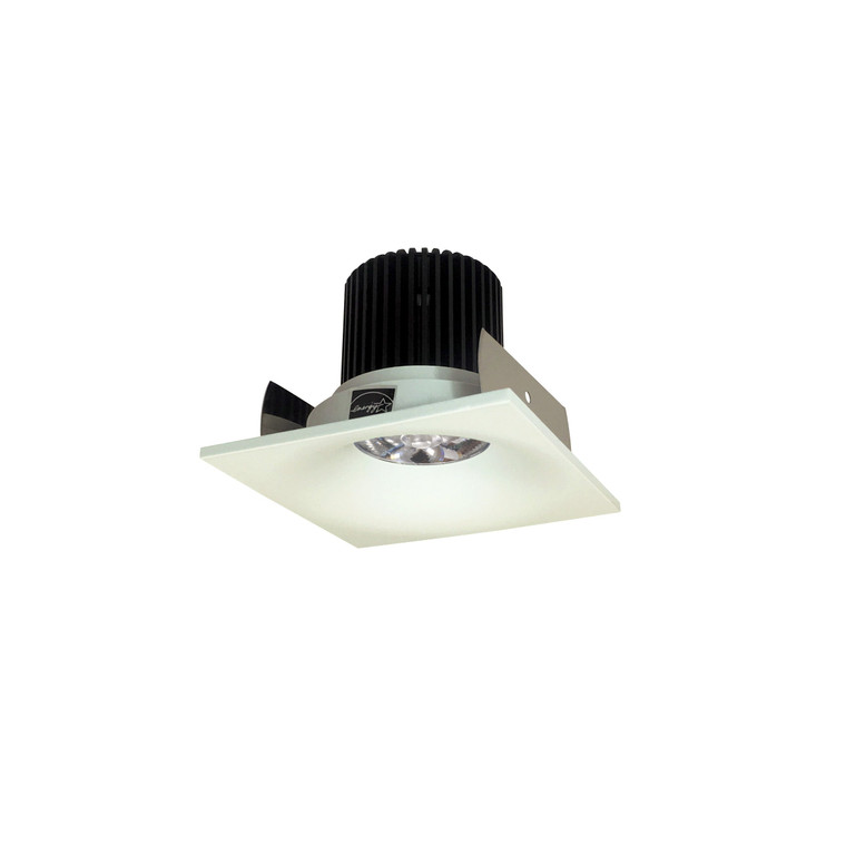 Nora NIOB-2SNB35QWW 2 inch Iolite LED Square Bullnose, 10-Degree Optic, 800lm / 12W, 3500K, White Finish