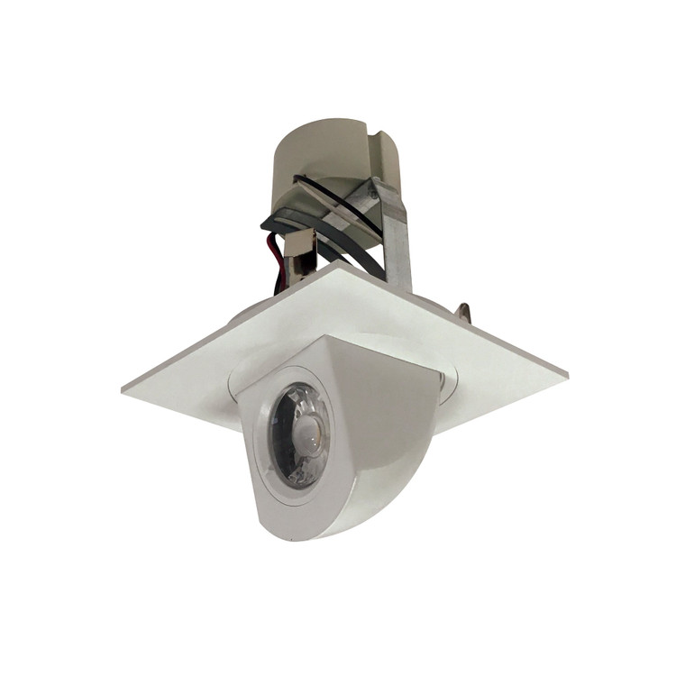 Nora NLCBC-487040XW/A 4 inch Cobalt Square Adjustable Elbow LED Retrofit, 800lm / 12W, 4000K, White Finish