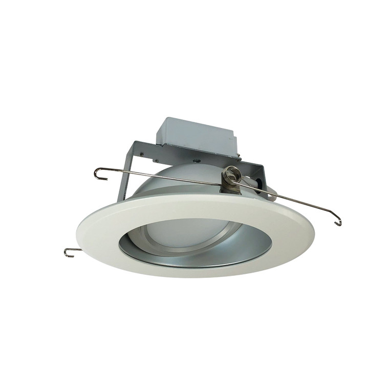 Nora NLCBC-66935XHZWLE4 6 inch Cobalt Adjustable LED Retrofit, 1200lm / 14W, 3500K, Haze Reflector / White Flange, 120V-277V input; Triac / ELV / 0-10V dimming