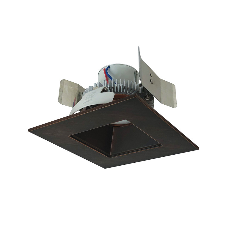 Nora NLCBC2-55640BZBZ/10 5 inch Cobalt Click Square Retrofit Reflector with Square Aperture, 1000lm / 12W, 4000K, Bronze Reflector / Bronze Flange