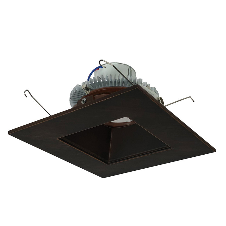 Nora NLCBC2-65640BZBZ/10LE4 6 inch Cobalt Click Square Retrofit Reflector with Square Aperture, 1000lm / 12W, 4000K, Bronze Reflector / Bronze Flange, 120-277V input; Phase or 0-10V dimming