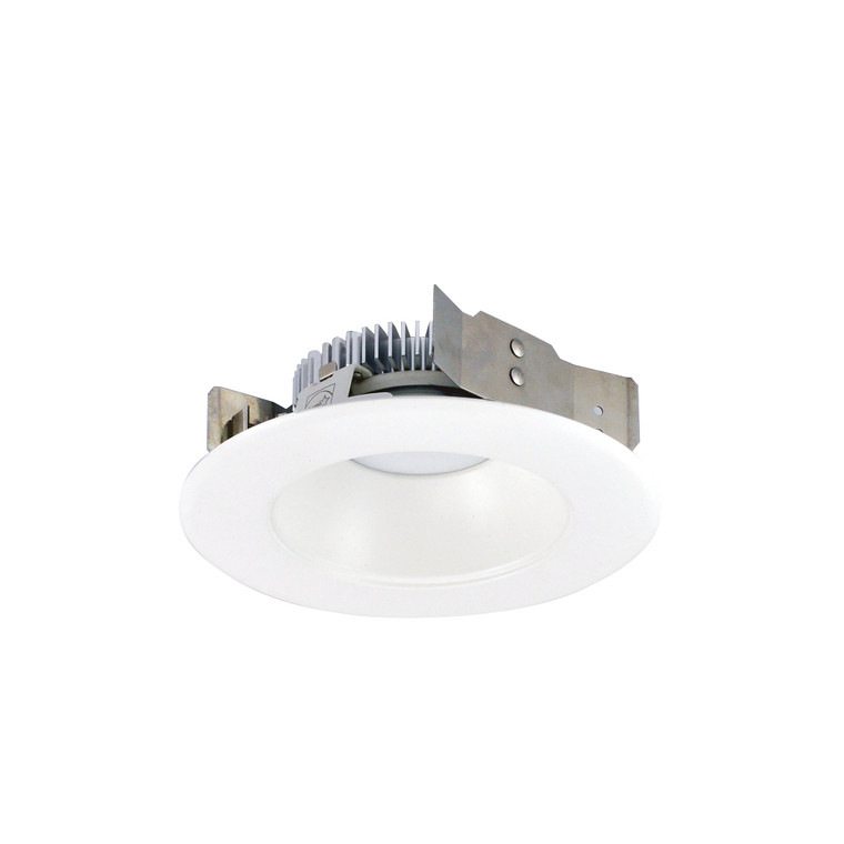 Nora NLCBS-4W511235MPW 4 inch Cobalt Shallow High Lumen LED Trim, Round Reflector, 1250lm, 3500K, Matte Powder White