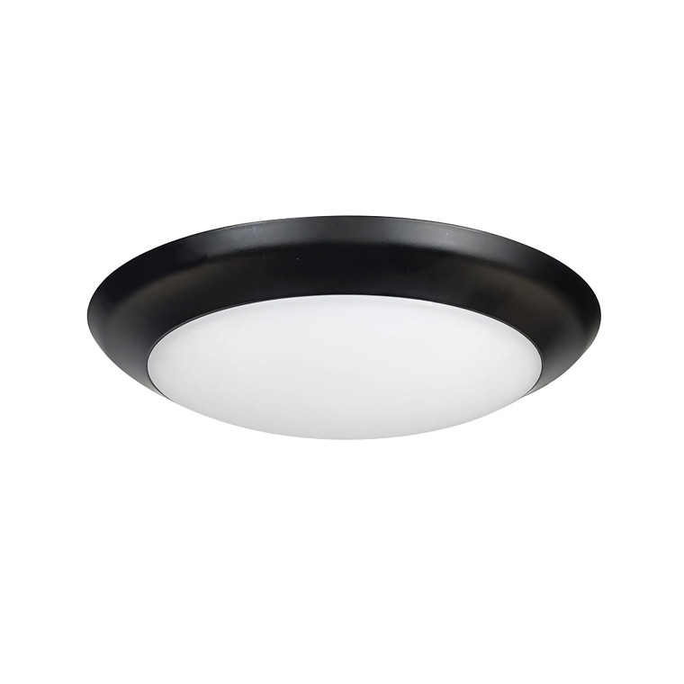 Nora NLOPAC2-R6509T2430B 6 inch AC Opal LED Surface Mount, 1100lm / 16.5W, 3000K, Black finish