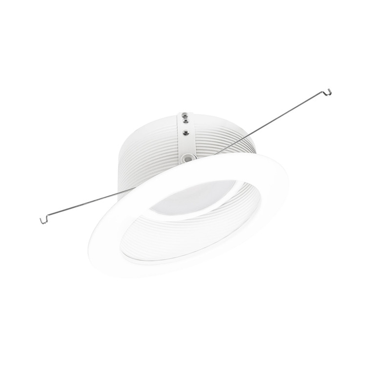 Nora NLRS-612L1TWW 6 inch Sloped LED Retrofit Baffle, 1200lm / 15W, Selectable CCT, White Baffle / White Flange