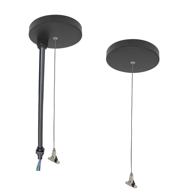 Nora NLUD-PCCB/20 20 ft Pendant Power & Aircraft Mounting Kit for NLUD Series, Black Finish