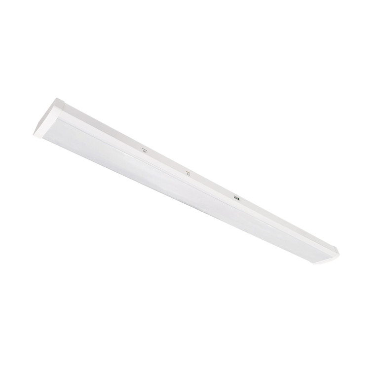 Nora NLWPSW-4L334W/EMMS 4 ft LED Wraparound with Selectable Lumens & CCT, White Finish, Integral Motion Sensor & Emergency