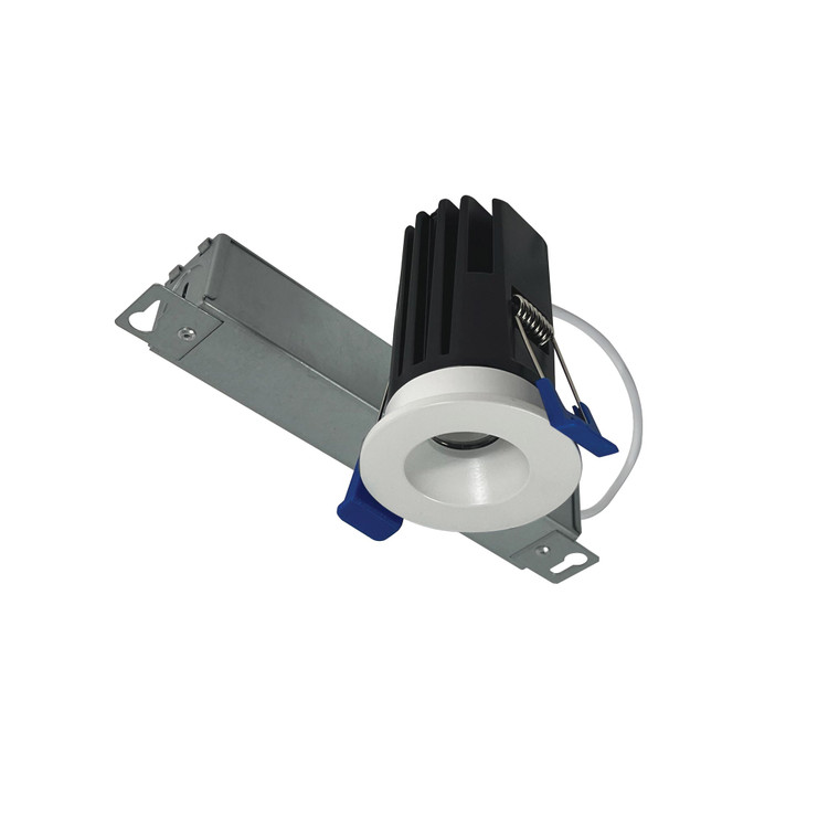 Nora NM1-PRDCL127MPW 1 inch M1+ Round LED Downlight, 600lm / 9W, 2700K, Matte Powder White finish