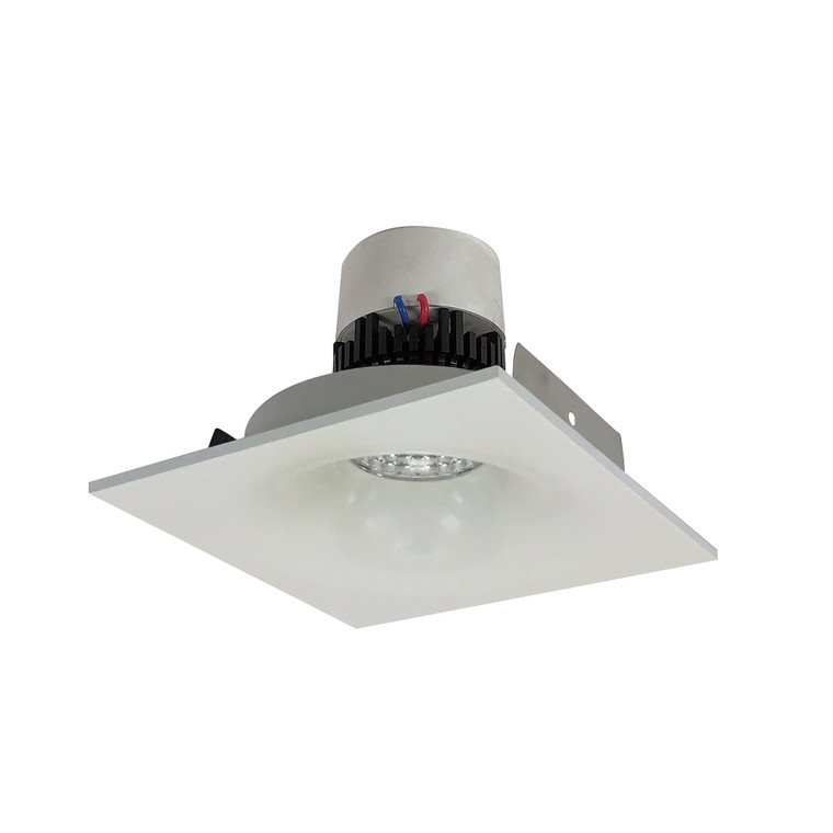 Nora NPR-4SNB40XWW 4 inch Pearl LED Square Bullnose Retrofit, 1000lm / 12W, 4000K, White Finish