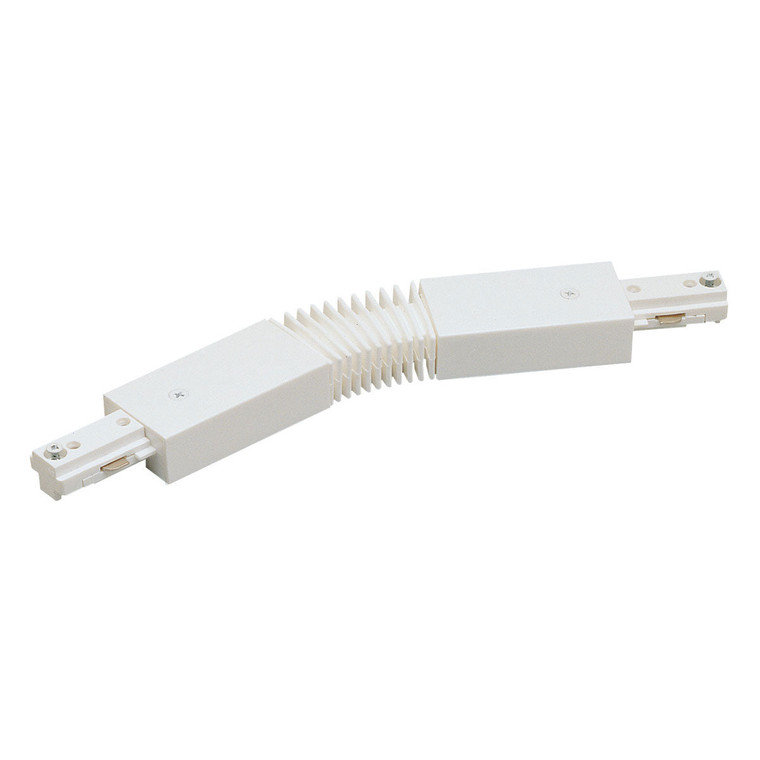 Nora NT-309W Flexible Connector for One-Circuit Track, White Finish